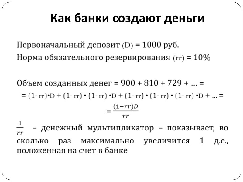 Как банки создают деньги